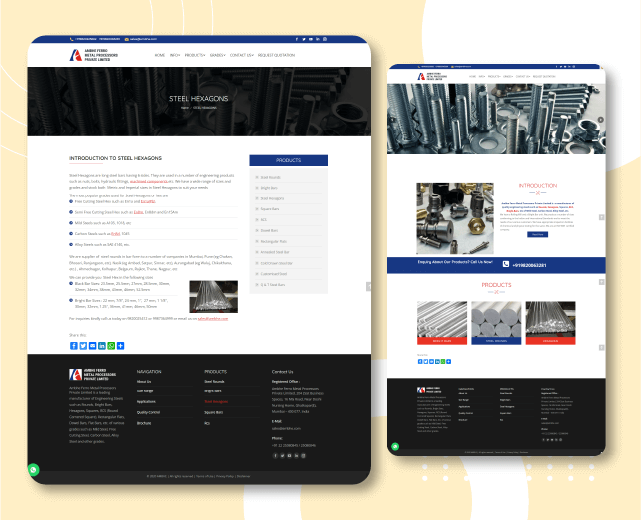 Website Redesign And Development For Ambhe Ferro Metal Processors Private Limited Accepted